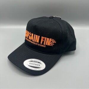 Captain Fin Hat Fin Flame Logo Adjustable Cap Black Orange New